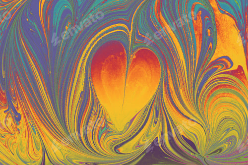 Preview: Abstract pattern with paints in the water