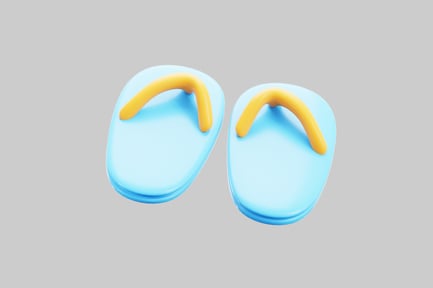 Preview: Cartoon flip-flops pair
