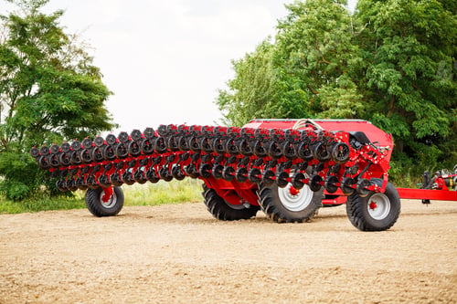 Preview: Large modern tractor for sowing grain. Agricultural machinery