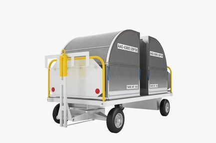 Preview: Airport Baggage Cart with Enclosed Cargo Containers