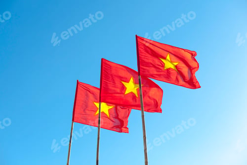 Preview: Three Vietnamese national flags