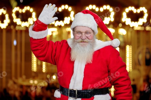 Preview: Santa Claus smiling and waving