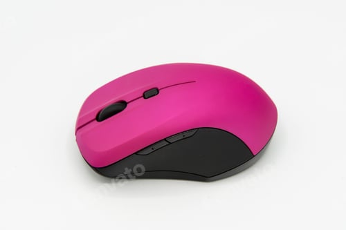 Modern Wireless Mouse in Pink and Black
