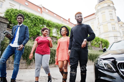 Preview: African friends having fun outdoor