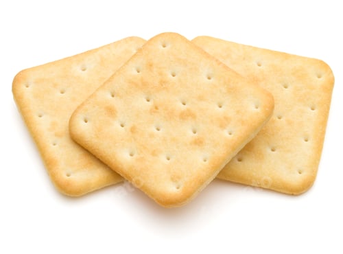 Preview: Dry cracker cookies isolated on white background cutout