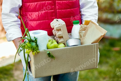 Preview: Home delivery food during virus outbreak, coronavirus panic and pandemics.