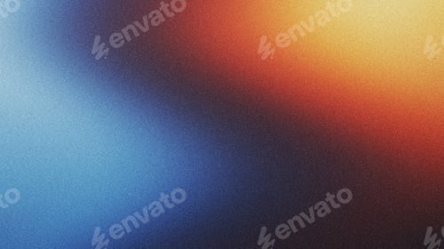 Preview: Grainy noise gradient background seamlessly transitions from yellow and orange to blue