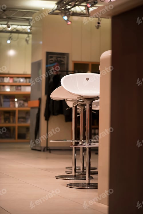 Preview: ↟ Modern restaurant or cafe interior. bar, chair, no people