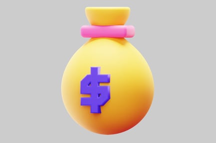 Preview: Golden Egg with a Vibrant Purple Dollar Symbol