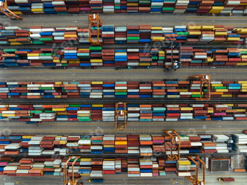 Preview: Aerial view of Yantian container terminal in Shenzhen city, China