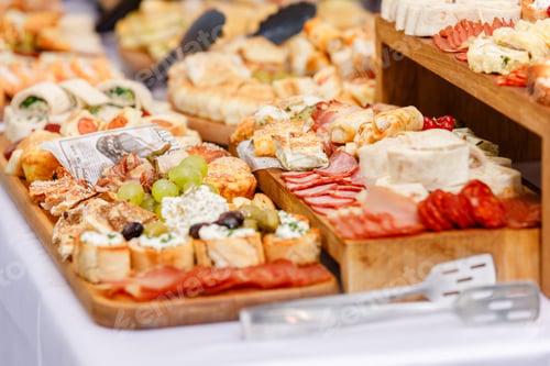 Preview: Delicious spread of assorted appetizers and snacks at a festive gathering