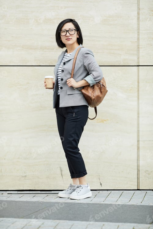 Preview: Asian Student Posing Outdoors