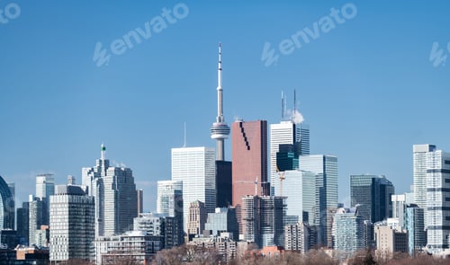Preview: Toronto city view from Riverdale Avenue. Ontario, Canada