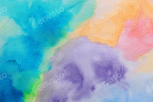 Preview: Abstract Watercolor Design with Blue, Purple, and Pink