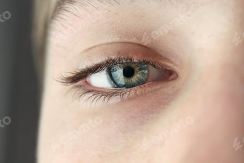 Preview: Close up of the eye, eyelashes, iris, pupil