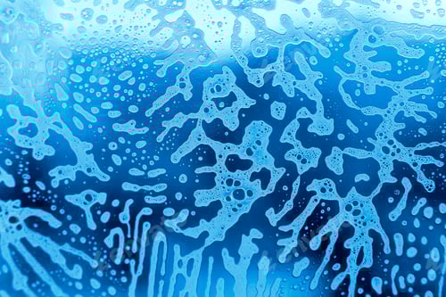 Preview: Foam abstract pattern on the glass