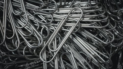 Preview: Group paper clips on a dark background.