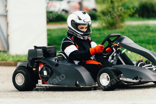 Preview: Woman driving go-cart