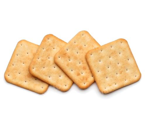 Preview: Dry cracker cookies isolated on white background cutout