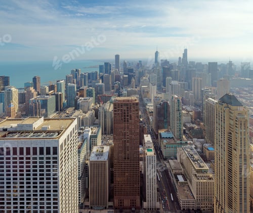 Preview: City of Chicago, Skyline at noon, illinois, USA