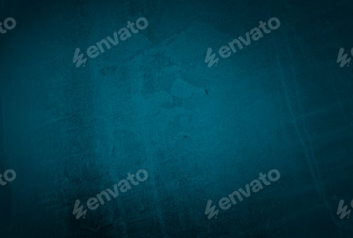 Preview: Vintage grunge blue concrete texture studio wall background with vignette.