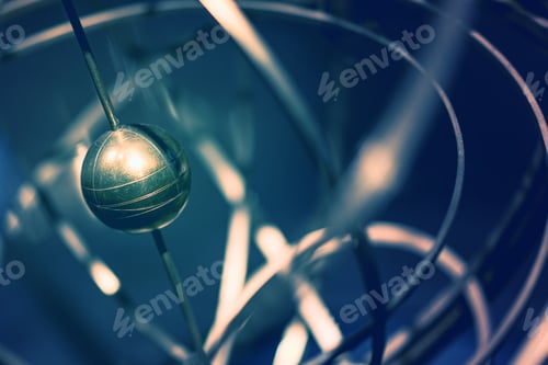 Preview: Orbital armillary sphere with central brass globe