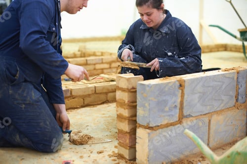 Preview: Student learning how to do building work