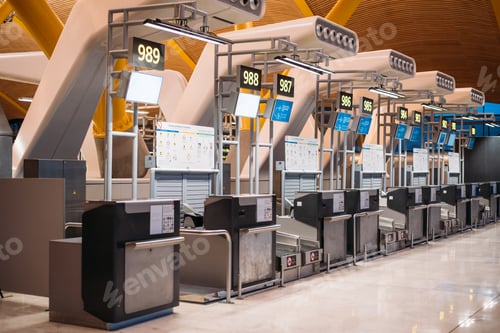 Preview: Airport inside terminal and check-in counter