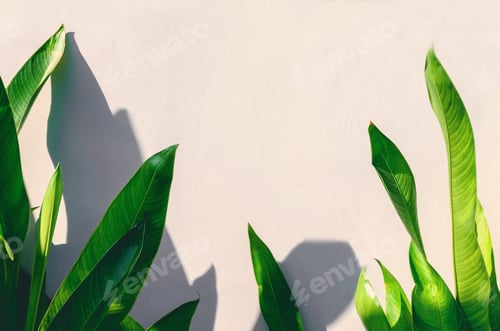 Preview: Long green leaves background