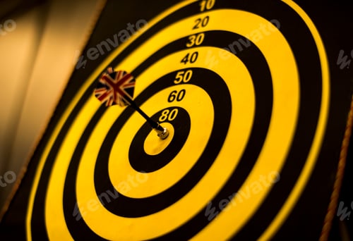 Preview: Bullseye score on a dartboard