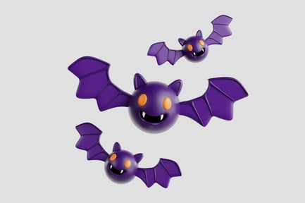 Preview: 3D Halloween Flying Bat