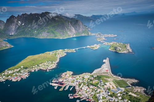 Preview: Beautiful landscape in Lofoten Islands in Summer, Norway