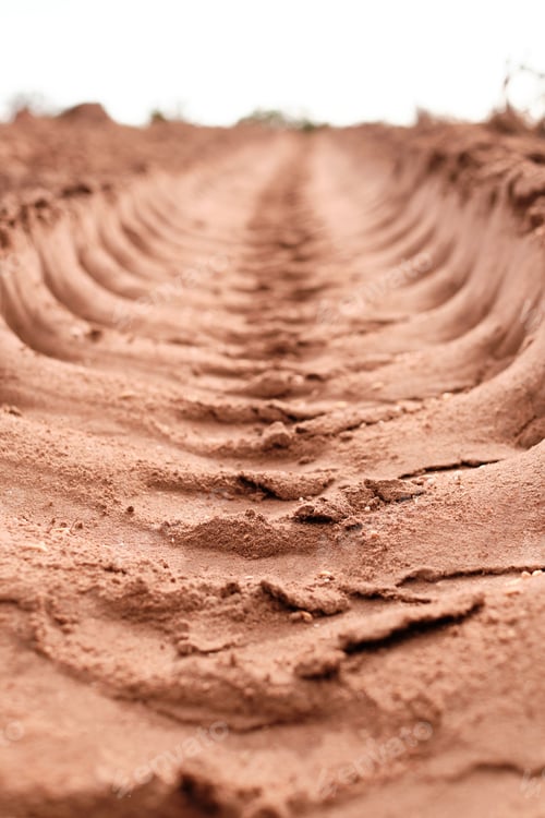 Preview: Growing an economy from the ground up. Shot of a sandy furrow on a farm.