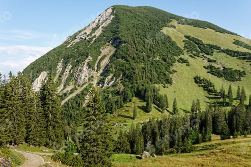 Preview: Picturesque mountain landscape with lush greenery