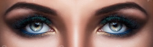 Preview: Closeup of female eyes with beautiful make-up