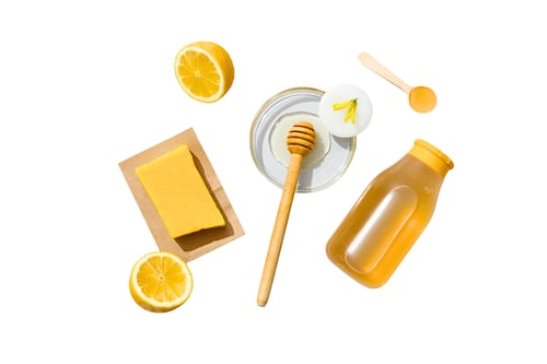 Preview: Sweet ingredients for baking, isolated on white background