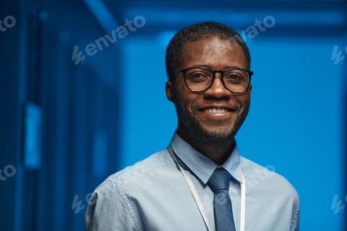 Preview: Smiling African American Network Engineer