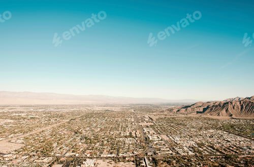 Preview: Aerial view of Palm Springs, California, USA