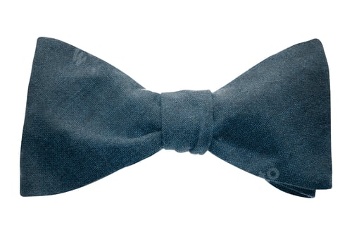 Preview: Elegant Blue Bowtie Isolated on White Background