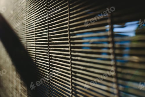 Preview: Background of natural materials with hard light at noon, blinds with wooden sheets.