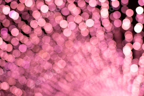 Preview: Pink abstract background of blue bokeh defocused blurred lights