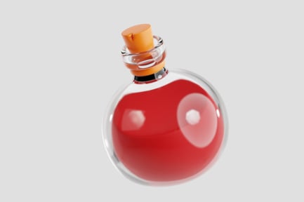 Preview: 3D Red Poison Bottle