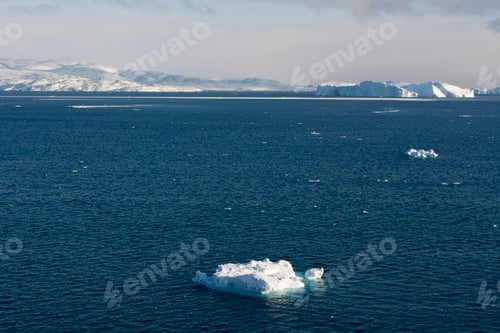 Preview: Icebergs in Ilulissat icefjord, Disko Bay, Greenland