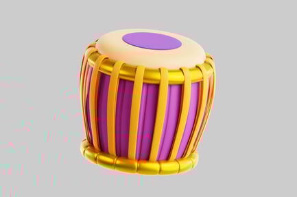 Preview: Cartoon tabla percussion instrument