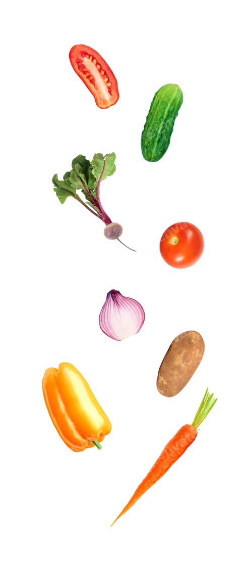 Preview: Falling fresh color vegetables