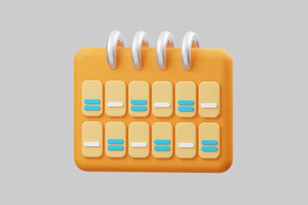 Preview: Colorful calendar with events marked