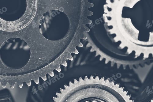 Preview: Close-up view of stack of gears