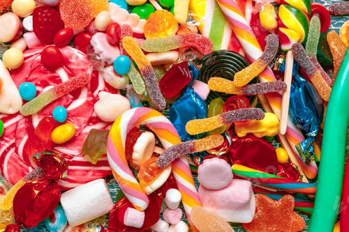 Preview: Different colorful fruit candy