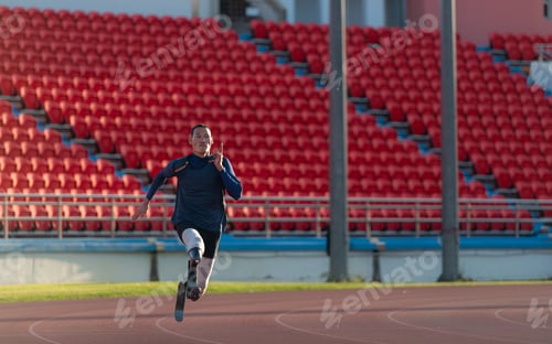 Preview: Athletes with disabilities who utilize running blades for short distances.