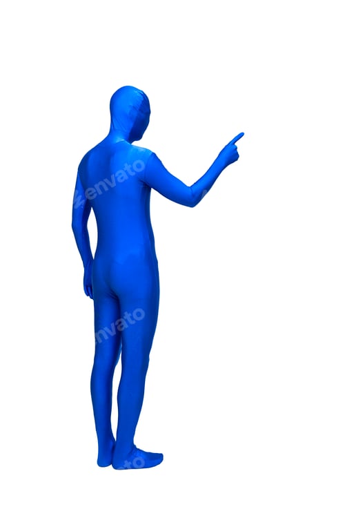 Preview: Mysterious blue man in blue suit